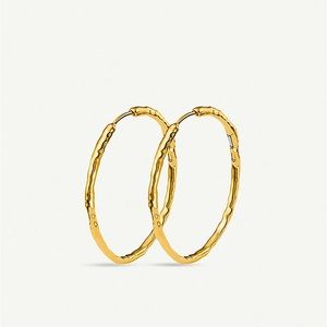 Monica Vinader Siren Muse Large Hoop Earrings in Yellow Gold